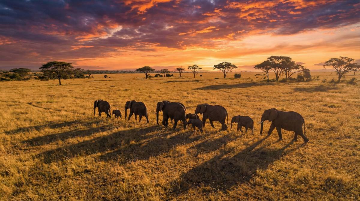 小马拉大车非洲象视频 - 草原迁徙